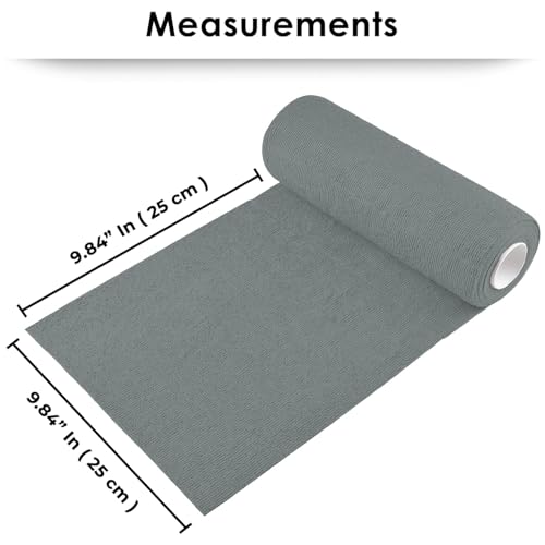 Image of Microfiber Cleaning Cloth Roll, 20Pcs, 4000 Times Washable, Ultra Absorbent, Lint Free, Tearable, Reusable, 25x25cm, 200 GSM - 10X Cheaper Than Paper Kitchen Towel for Kitchen (B)