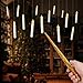 Raycare Floating Candles with Wand, 12 Pcs Magic Hanging Candles Flameless, Flickering Warm Light LED Taper Candle with Wand Remote, Battery Operated Window Candle for Halloween Witch Wizzard Decors