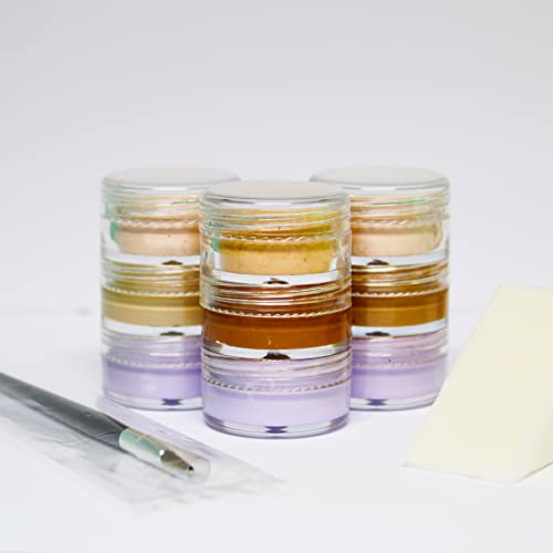 Veil Xanthelasma Compact Stack with Colour Corrector & Sponge | Medium Shades Choose Your Own (Almond)