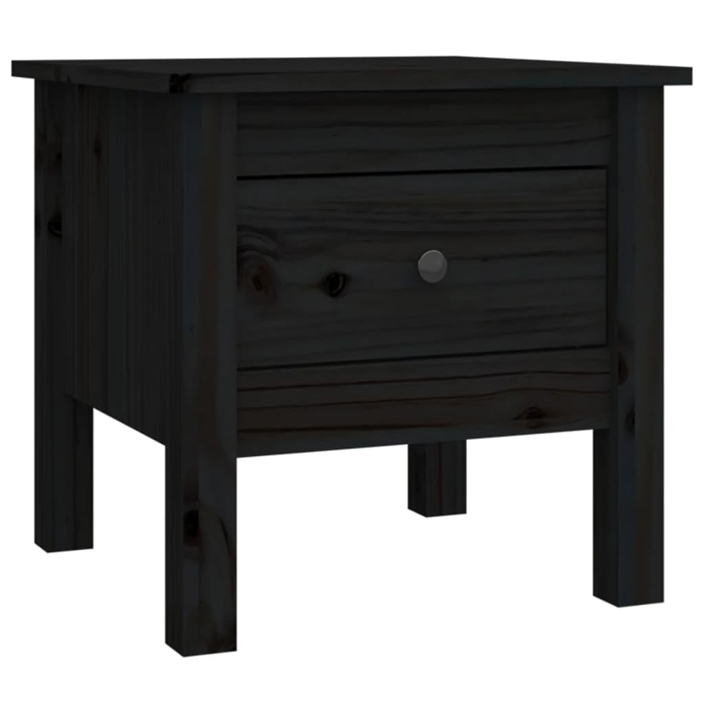 Mesa Auxiliar: Mesa Auxiliar de Madera Maciza de Pino, Consola para sofá, Adecuada para Dormitorio, Oficina y Sala de Estar (40x40x39cm)