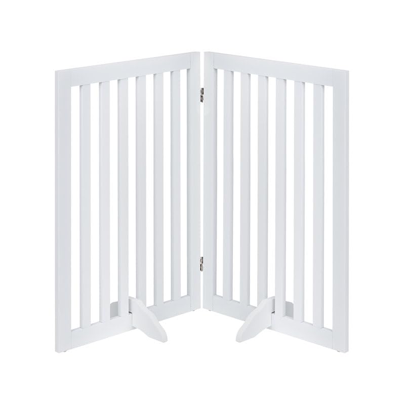 Image of Kids & Pets Safety Gate Partition | Extra Long Fence Pet Safety Barrier for Doorway, Stairs & Hallway - Freestanding Wide Puppy Gate Room Divider for Home Indoor Use (2 Panel)