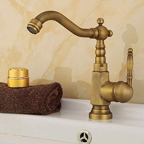 Robinets de lavabo en bronze noir, mélangeur évier laiton antique rétro et classique