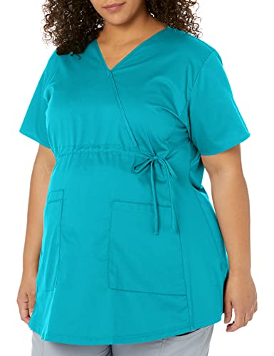 Wink WonderWORK Scrubs for Maternity Mock Wrap Scrub Tops