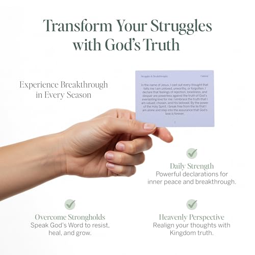 Image of Yesha Bible Verse Cards, Scripture Cards & Christian Prayer Cards - Daily Devotional Cards for Faith, Encouragement & God's Promises - 100 Mini Scripture Cards for Healing, Deliverance & Breakthrough