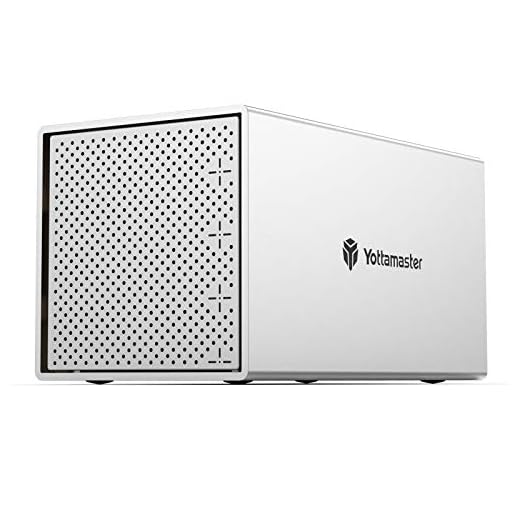 Yottamaster Aluminum Alloy 4 Bay 2.5/3.5 Inch USB3.0 External Hard Drive Enclosure SATA3.0,Mac Style Designed for Personal Storage at Home&Office- [PS400U3]