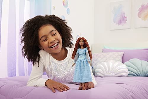 Disney The Little Mermaid Ariel Fashion Doll On Land In Signature Blue Dress, Toys Inspired By Disney's The Little Mermaid #TOP1