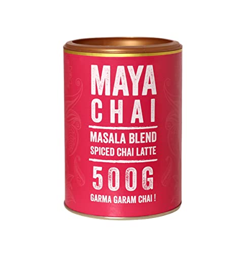 Maya Drinks Spiced Chai Latte Powder 500g (Pack of 1) - Just Add Water or Milk (25 servings)