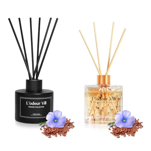 L'odeur Vill Reed Diffuser Set, 3.4 oz Clean Linen miniatura 1