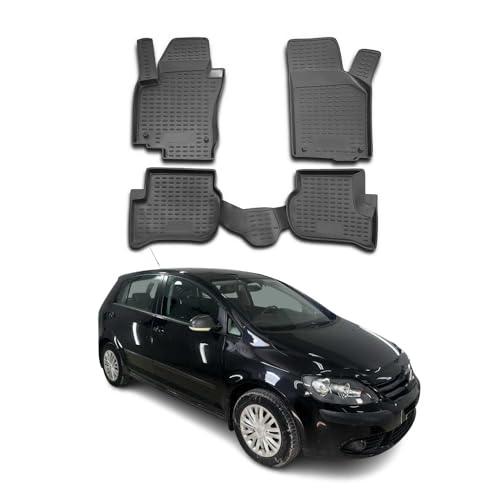 Tapis de sol pour VW Golf 2004-2014 en TPE noir sur mesure pour habitacle