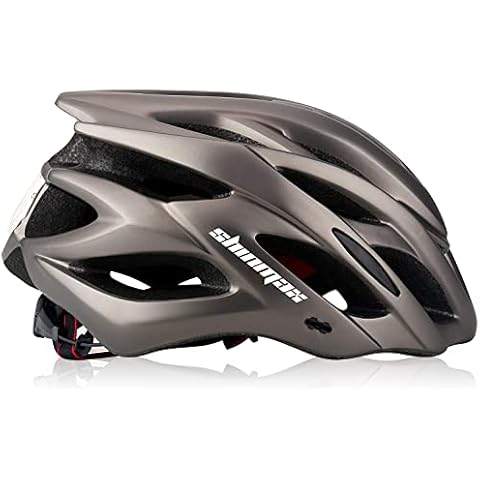 Bike Helmet with LED Light Detachable Visor Storage Backpack, Shinmax Adult Bike Helmet Men Women Cycle Helmet Lightweight Adjustable Bicycle helmet Specialized for Mountain Road Bike Helmet 57-62CM Cover