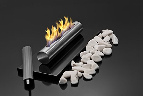 Preisvergleich Produktbild Tisch Bio- und Ethanol-Kamin aus Edelstahl Bio-Ethanolkamin glanz schwarz
