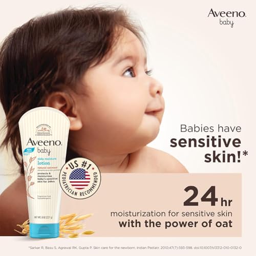 Image of Combo Pack: Aveeno Baby Daily Moisturizing Wash & Shampoo (354ml) + Daily Moisture Lotion (227g) + Soothing Relief Moisture Cream 100g | With natural oat extract | Hypoallergenic, pediatrician recommended | pH balanced formulation with no added parabens and pthalates