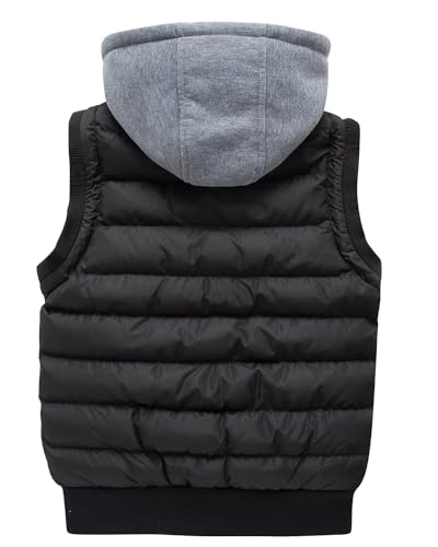 wantdo Boy's Puffer Vest Waterproof Winter Coat Fleece Vest Sleeveless Jacket2