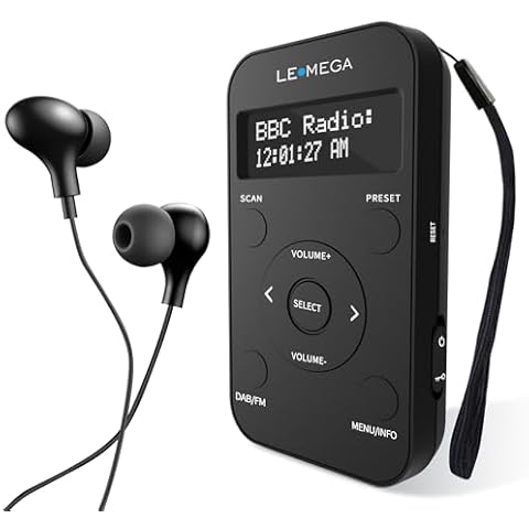 LEMEGA PR1L Pocket DAB Radio with Earphones Cover