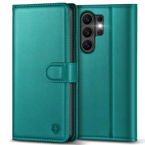Coque Samsung S26 Ultra bleu lac avec porte-cartes et béquille Kuafcase