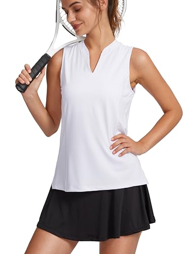 Obla Women's Sleeveless Golf Shirt V-Neck Lightweight Quick Dry Tennis