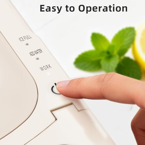 Image of Antarctic Star Portable Countertop Ice Maker, 18Lbs /24H Self-Cleaning Ice Machine, One-Touch Operation with Ice Scoop Included, for Home Kitchen Office, White