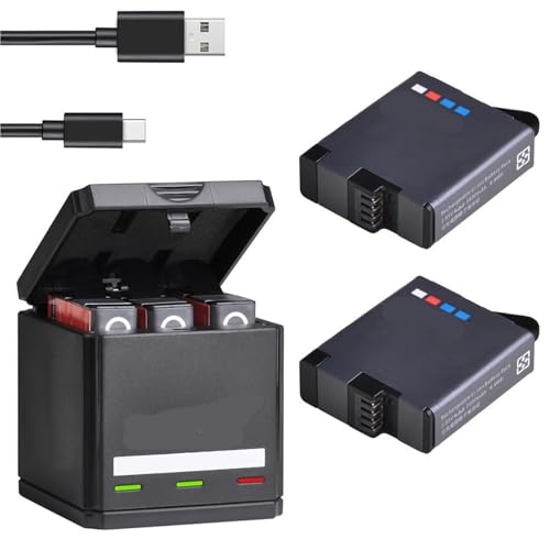 Compatibile con la batteria della fotocamera GoPro Hero 5 6 7 Black da 1680 mAh con caricabatterie(2B with Charger)