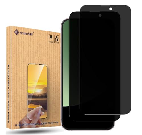 Image of ArmorSuit 2 Pack Anti-Spy Privacy Tempered Glass Screen Protector Guard for iPhone 15 Plus /16 Plus / 14 pro max (6.7 Inch)