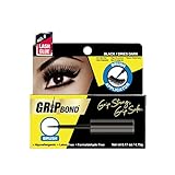 EBIN NEW YORK EBIN NEW YORK Adhésif pour cils Grip Bond (type pinceau, noir/foncé sec, 0,17 oz)  hypoallergénique sans latex sans formaldéhyde dure toute la journée idéal pour les peaux sensibles