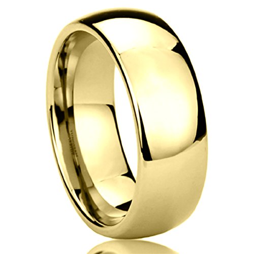 Prime Pristine 2mm 4mm 6mm 8mm Mens Womens Titanium Wedding Band Ring Silver/Gold/Rose Gold/Black Band Ring SZ: 8.5