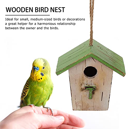 Yardwe Birds Wooden Hummingbird Feeding Decorative Park Ornament Outside To Birdhouse Swallow For Finch Patio Nest Bird Proof Tool Perch Hut Outdoor Wood Dove Feeder Wild Wren #TOP2