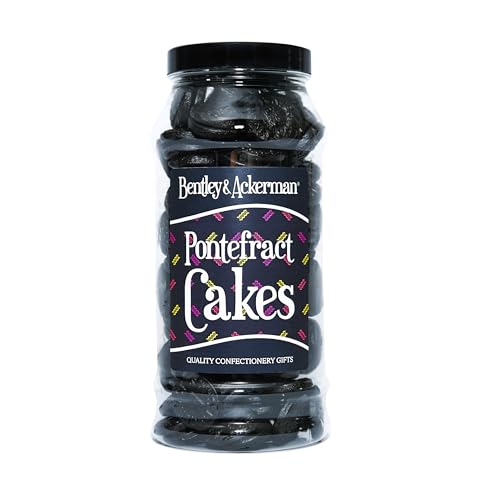 Pontefract Cakes Sweets - (600g) Original Retro Classic Liquorice Sweets Gift Jar By Bentley & Ackermans Sweet Shop.