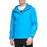Tommy Hilfiger Men's Lightweight Breathable Waterproof Hooded Jacket, Swedish Blue, X-Large