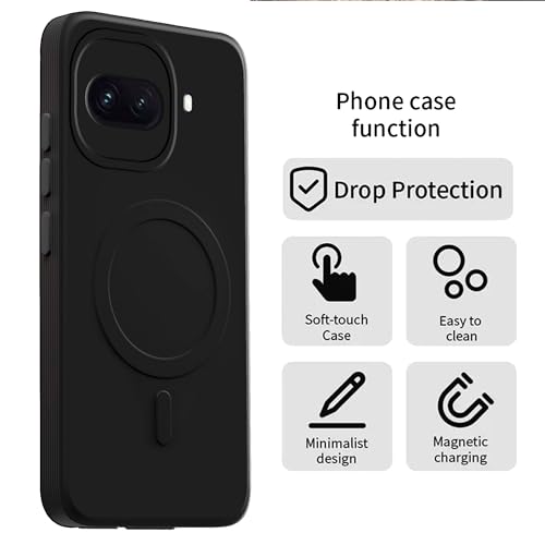 Image of amazon basics Back Cover for IQOO 15R 5G Soft Matte Silicone Mag-Safe Design (Mag-Safe Not Support) Camera Protection | Slim Fit Bumper Cover (Black)