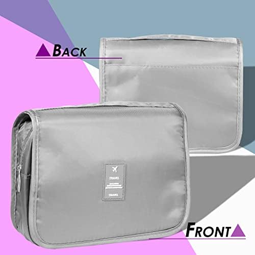 Toiletry Bag for Women Hanging Travel Toiletry Bag, Waterproof Bathroom Travel Bag for Women Makeup Bag Organizer Large Toiletry Bag - Grey 6 Toiletry Bag for Women Hanging Travel Toiletry Bag, Waterproof Bathroom Travel Bag for Women Makeup Bag Organizer Large Toiletry Bag - Grey