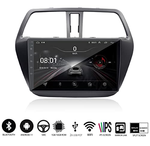 Image of AUTO SNAP 9 Inches 22cm Touch Screen Android 12 Gorilla Glass IPS Display Car Stereo with 2GB RAM /16 GB ROM GPS /Wi-Fi /Navigation /Steering Wheel Controls Mirror Link Compatible for S-Cross