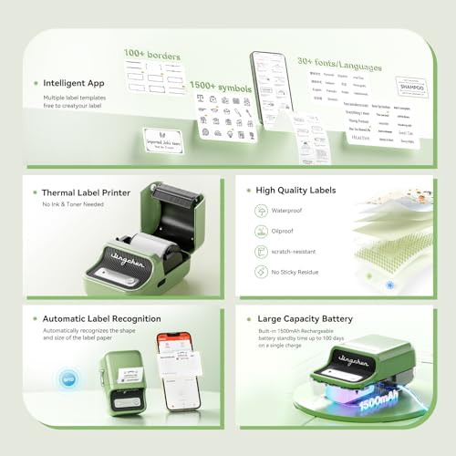 Impressora de etiquetas sem tinta NIIMBOT B21, mini fabricante de etiquetas térmicas compatível com