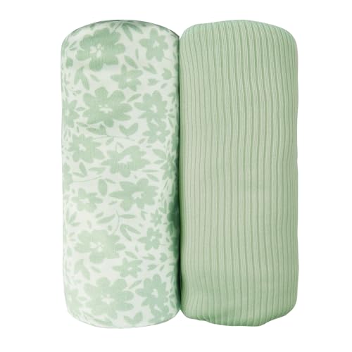 Image of lasoftan Jersey Swaddle Blanket, Ultra Soft Stretchy Receiving Blanket, Newborn Swaddle Wrap for Boys & Girls, 40 x 30 inches, 2 Pcs