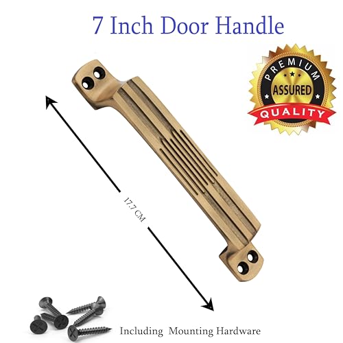 Image of GHAR DWAR Door Handle for Main Door /Door Handle /Zinc Alloy (7 Inch) Antique Finish Door Handles for Home and Office (Pack of 1 Pair)