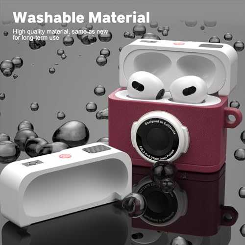 for AirPods 3 Case Drop Protection Silicone with Keychain, Red by valkit - Used condition - Image 5