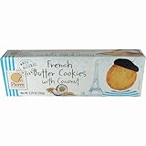 Pierre Biscuiterie French Butter Cookies with Coconut 5.29 Oz. Box (Pack of 3)
