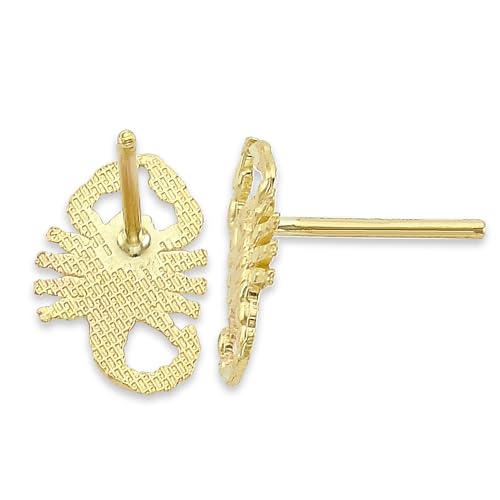 Solid Gold Scorpion Stud Earrings Available in 10k or 14k3