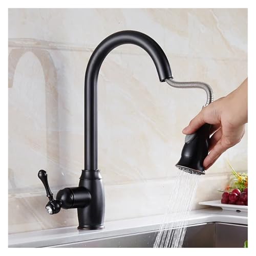 Grifo de lavabo extraíble y giratorio de cobre 3