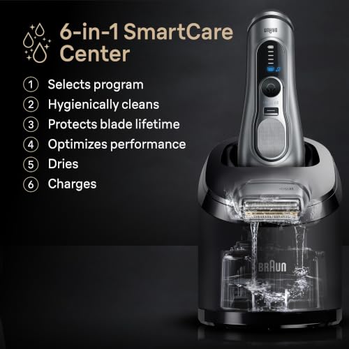 Braun Series 9 PRO+ Electric Shaver for Men, Wet & Dry Foil Razor, 6-in-1 SmartCare Center, Built-in Precision ProTrimmer, Replacement Head, Travel Case, Black 9660CCPS - image 8