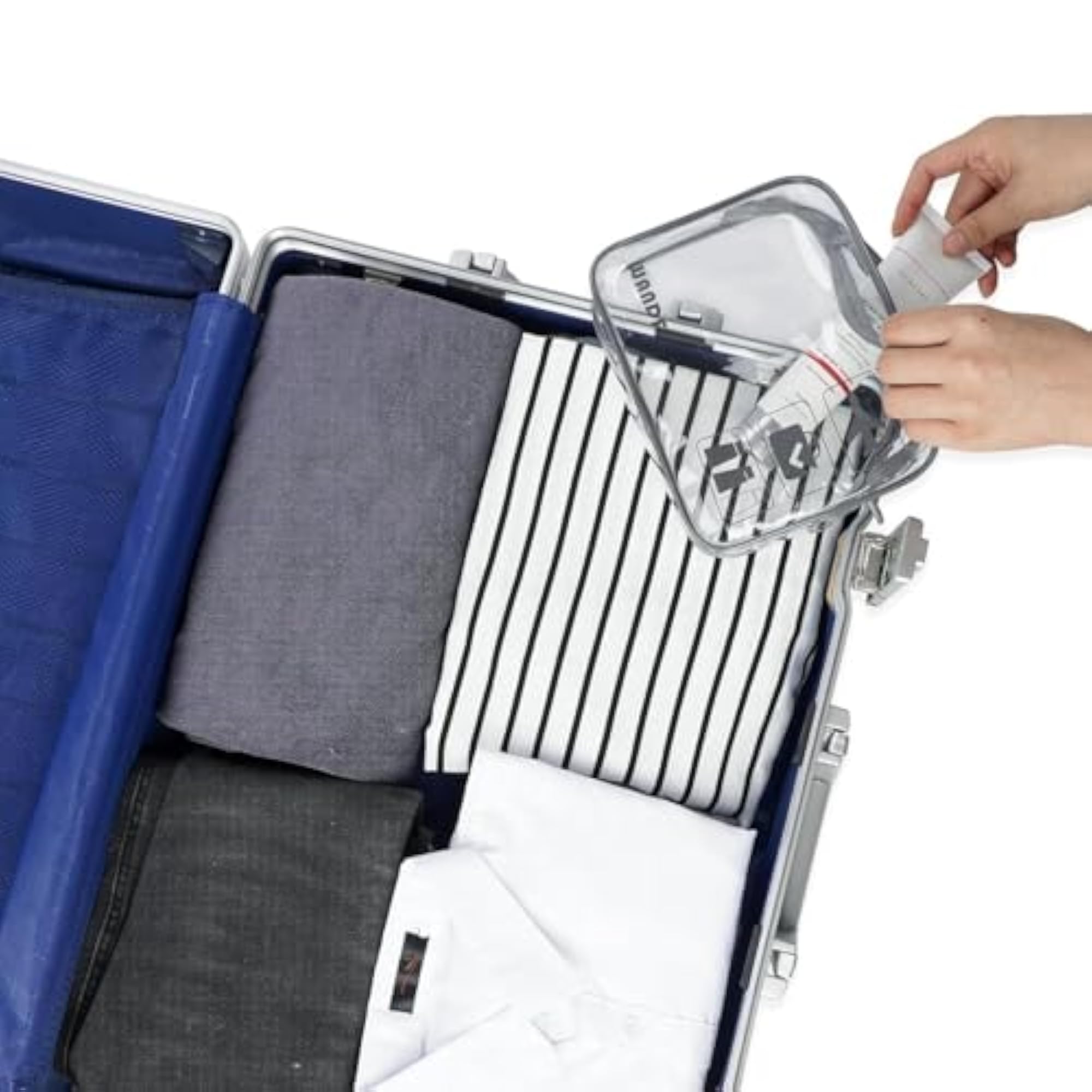 3Pcs Clear Travel Toiletry Bags, TSA Approved