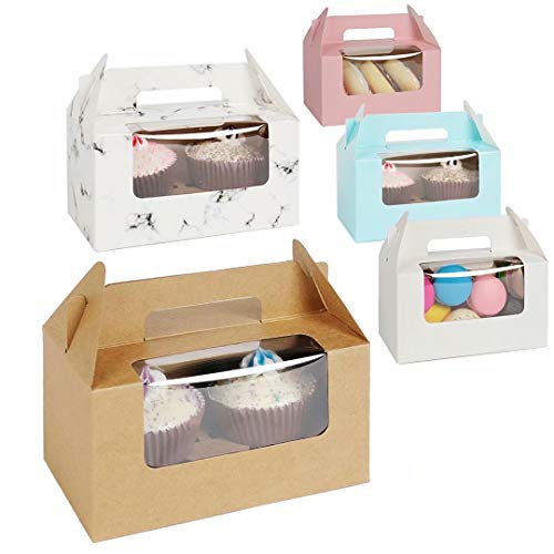 Up To 40% OFF 20 Pcs Cupcake Boxes/Gable Boxes/Treat Boxes/Mini Cake Boxes/Bakery/with Display Window Insert and Handle, 6.5" x 3.5" x 3.5" inches for Take-Out Cupcake Pies, Cakes, Muffins, etc. Up To 40% OFF 20 Pcs Cupcake Boxes/Gable Boxes/Treat Boxes/Mini Cake Boxes/Bakery/with Display Window Insert and Handle, 6.5" x 3.5" x 3.5" inches for Take-Out Cupcake Pies, Cakes, Muffins, etc.