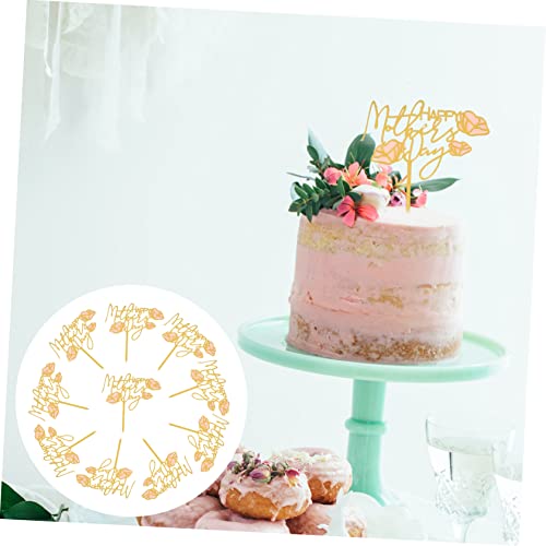 LABRIMP 10 Pcs Inserções De Bolo Para o Dia Das Mães Decoração De Cupcake Mãe Topo De Bolo Aniversár