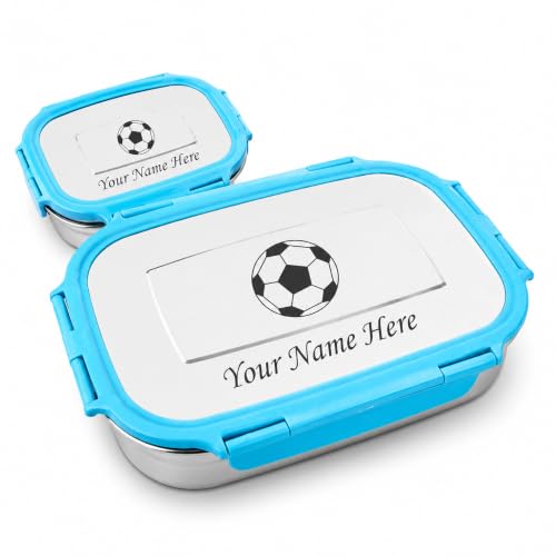 Image of SAVRI Personalized Kids Lunch Box for School with Name & Cartoon | Customized Stainless Steel Lunch Box for Kids Boys & Girls | Small Container Included | Birthday Gift & Return Gifts