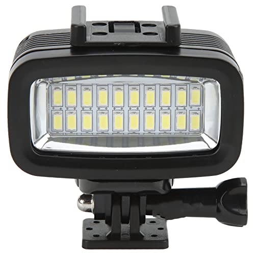 Underwater Diving Fill Light 3.7V 700LM Underwater Video Fill Night Light with Hot Shoe Adapter Mount for Swimming (Black)