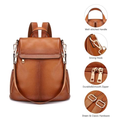 Kattee Genuine Leather Backpack Purse