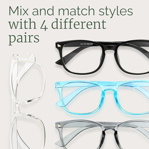 Image of MIGSIR Blue Light Blocking Glasses for Computer Gaming, Fashion Fake Helps Reduce Screen Fatigue Eyeglasses for Women Men