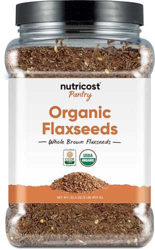 Nutricost Nutricost Pantry Organic Flaxseeds (2 Pounds), Whole Brown Flaxseeds sold by Nutricost - Amazon Seller - US