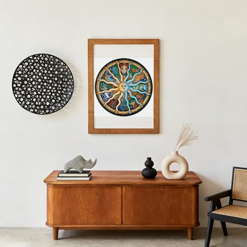 Rompecabezas Zodiac para Adultos de 1000 Piezas - Rompecabezas Circular de Horóscopo y Astrología, Desafiante Rompecabezas Mandala de Constelaciones para Adultos, 26,7 Pulgadas miniatura 6