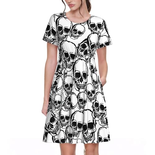 Robe d'été pour femme à manches courtes style rock pour vos terrasses