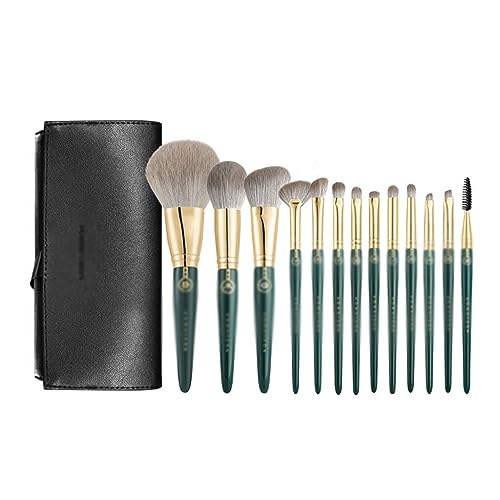 Pinceaux de maquillage pour blush et lèvres avec manche en bois naturel